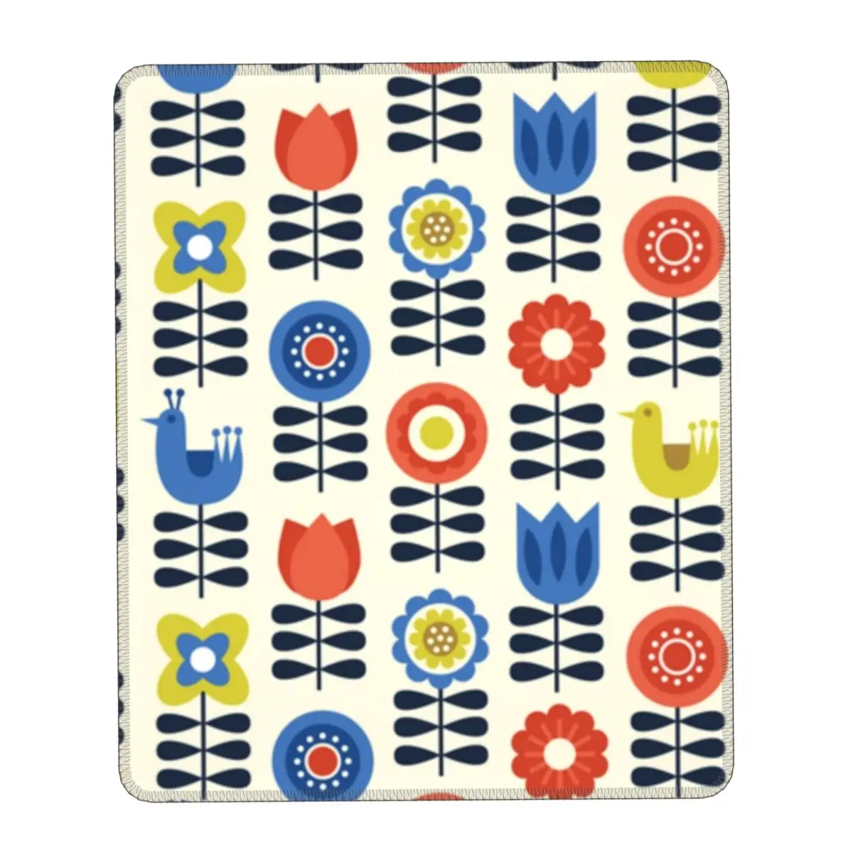 Fiori Orla Kiely Tappetino Per Mouse Vintage Tappetino Per Mouse Con Bordi Cuciti Durevoli Per Computer Da Gioco Tappetino Per Mouse Scandinavo Astrat