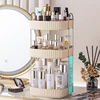 2/3 Layers Light Luxury Makeup Organizer 360° Rotating Desktop Cosmetic Storage Shelf Bathroom Organizer Skincare Rack 6
