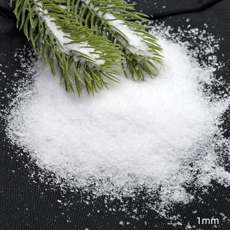 Christmas Ornaments Winter Snow Decoration 20g Approx 1mm-10mm Christmas Decoration Artificial Plastic Dry Snow Powder Xmas Gift Home Party DIY Scene Props Supply