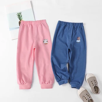 Baby Kids Bottoms Unisex Casual Long Pants for Boys and Girls Spring Autumn Elastic Waist Cartoon Animal Capris Children Clothes 1