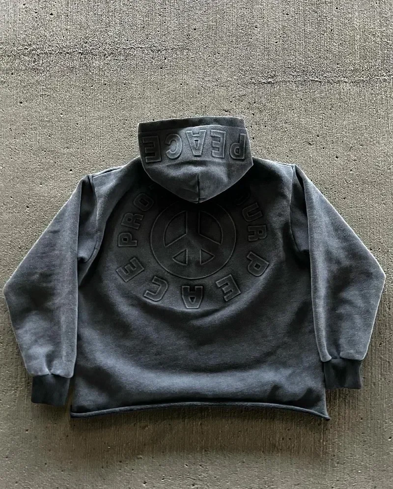 Harajuku Trend Retro Embroidery Unisex Hoodie - Casual Loose Fit Sweatshirt