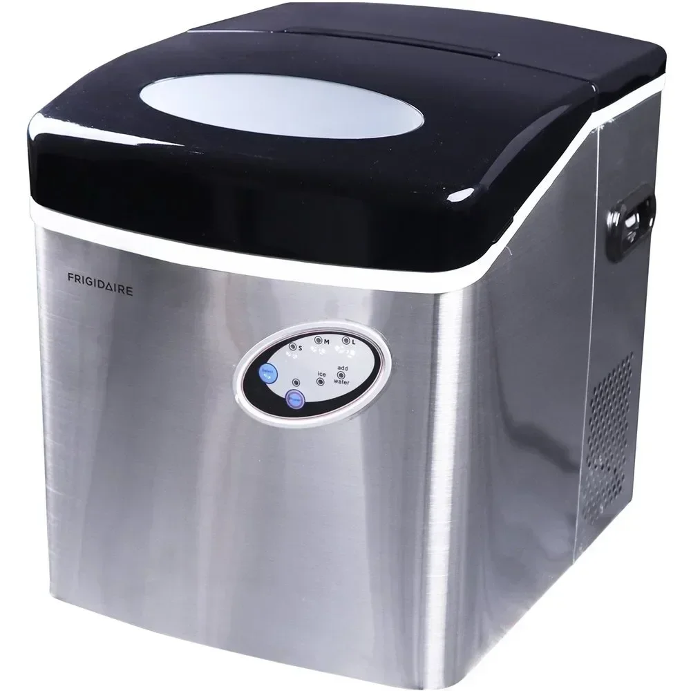 

Ice Machine, 16.7" 48.5-Lb. Freestanding Ice Maker - Stainless Steel