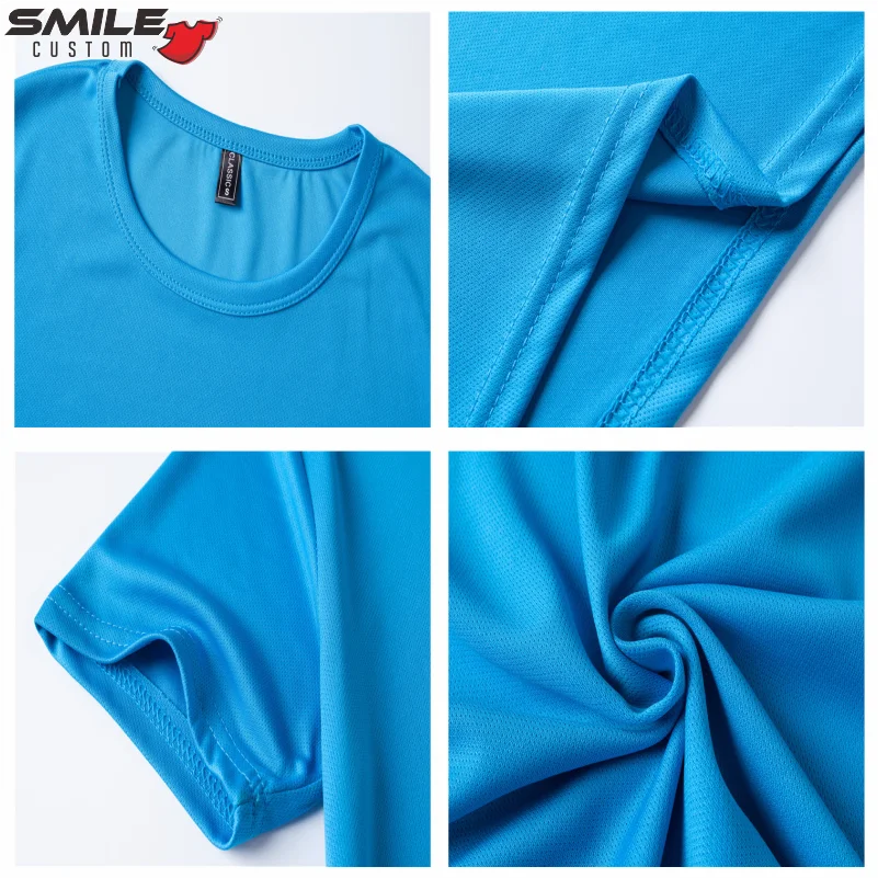 T-shirt sportiva a maniche corte da uomo e da donna estiva Design Logo Fitness traspirante Quick Dry Top modello di ricamo con stampa personalizzata - immagine 4