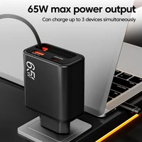 65W Super Fast Charger USB C With Retractable Type C Cable For iPhone 17 16 15 Samsung Xiaomi QC3.0 PD Quick Charger Adapter - Image 5