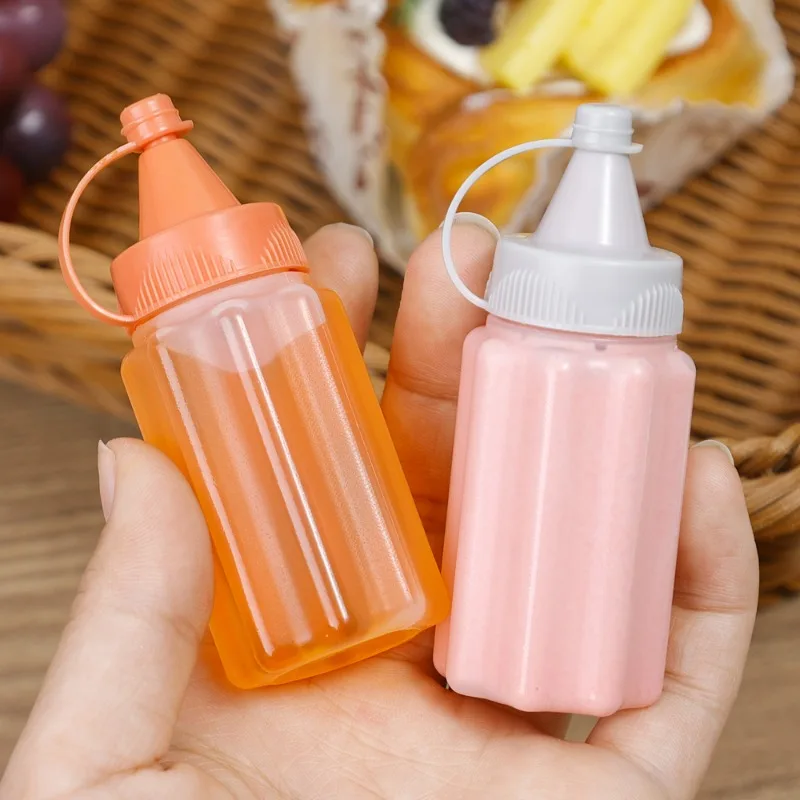 Mini Bouteilles à Presser Transparentes Pour Condiments, 4/8 Pièces, Distributeurs De Pansement Pour Salade, Ketchup Au Miel, Pots Portables Compressibles