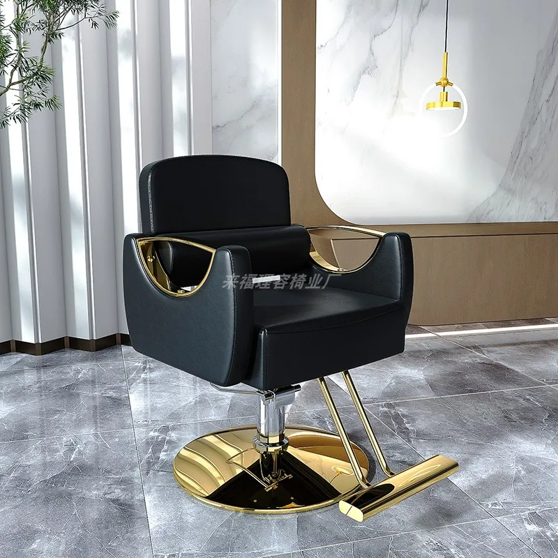 Description Picture 6 of itemStylish Luxury Barber Chair Folding White Design Hairstylist Barber Chair Nordic Adjustable Silla Barberia Salon Furniture