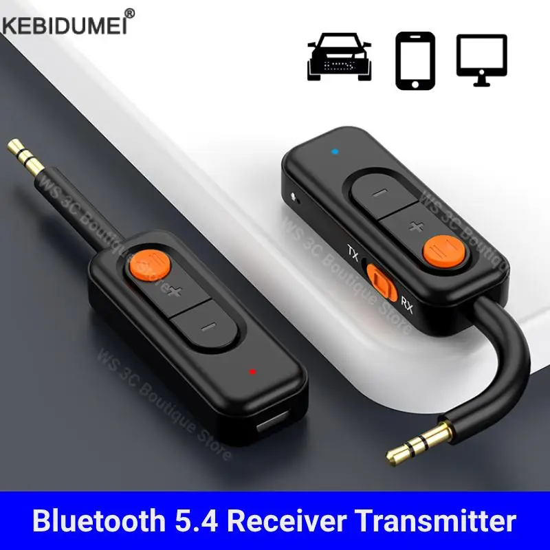 2 In 1 Bluetooth 5.4 Transmitter Receiver Wireless Bluetooth 5.4 3.5mm AUX Audio Adapter Stereo For TV PC Headphone Car Aircraft bluetooth transceiver adapter bluetooth aux adaptor bluetooth audio receiver bluetooth adapter audio adapter