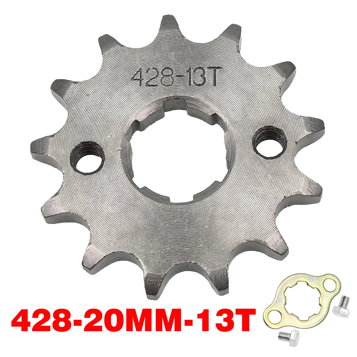 Vorderes Motortandrad, Kettenrad mit Halteplattenverriegelung 428 # 20mm 10T-19T für ATV Quad Go Kart Motorrad Buggy Roller – Detail 17