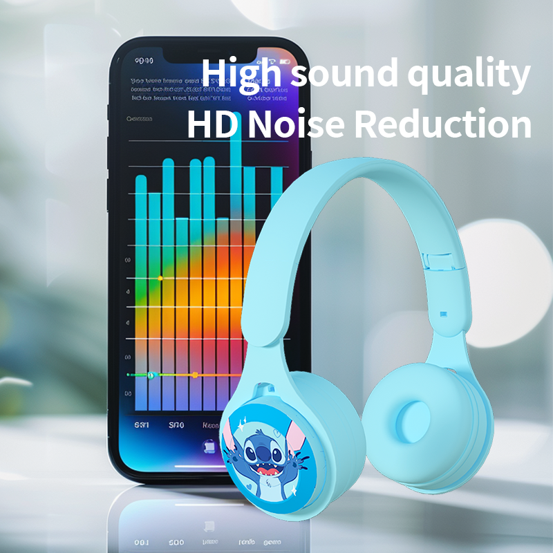 Disney Stitch Bluetooth Headphones Y08Pro HIFI Stereo Laptop Wireless Earphone Bluetooth Gaming Headsets for Kids Anime Cartoon