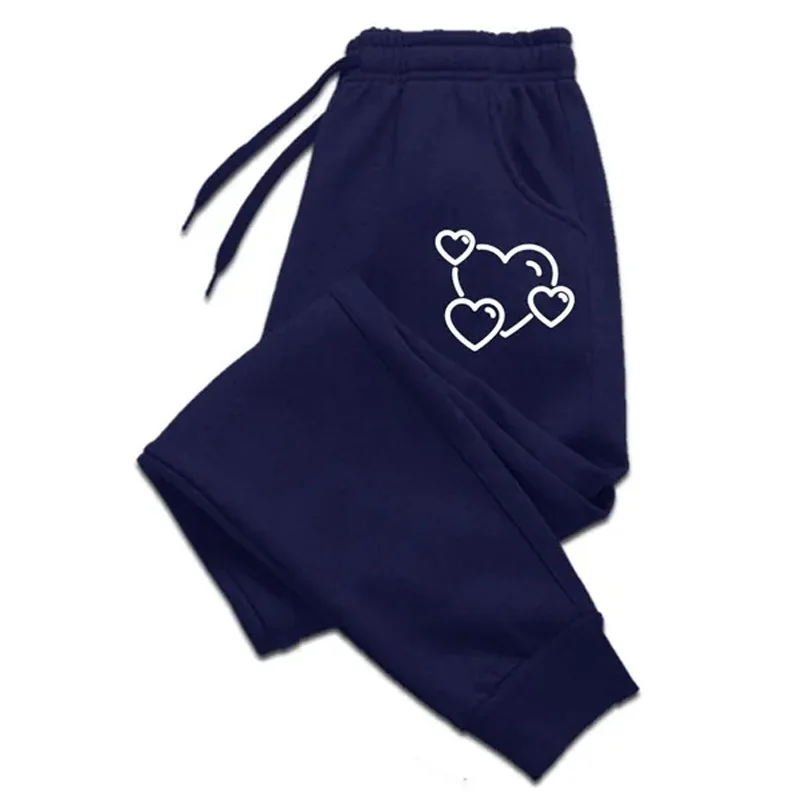 Women Fashion LOVE Print Long Pants Autumn and Winter Casual Sweatpants Solid Color Bottoms Jogging Fitness Sports Trousers