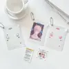 Kpop Photocard Holder with Keychain Y2K Kawaii Angel wings Photo Card Sleeves ID Badge Holder Card Protector 6