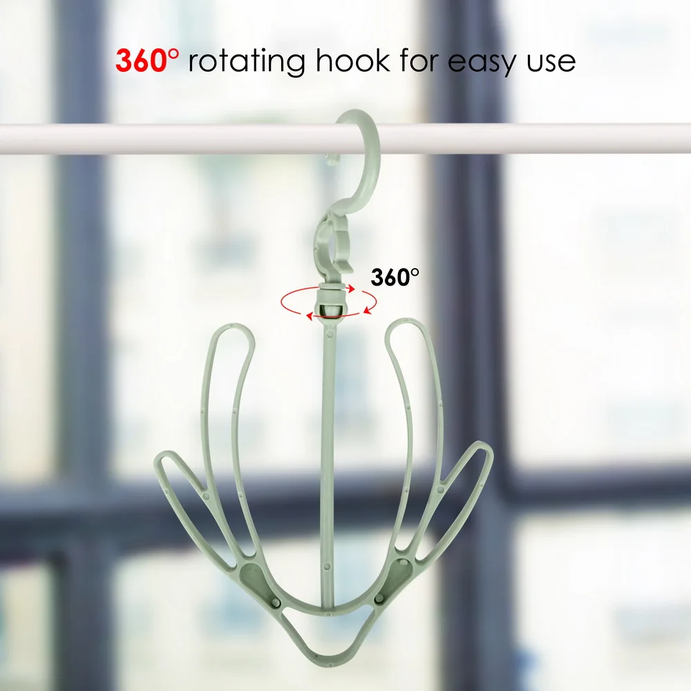 Description Picture 5 of itemMultifunctional Shoes Drying Hanger Drying Rack Windproof Rotatable Balcony Scarf Necktie Shoe Hanging for Home Storage Organize