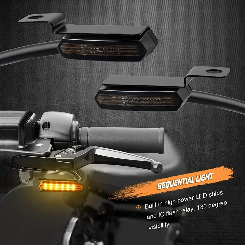 Frecce Manubrio LED Moto Indicatori Di Direzione Indicatori Luminosi Mini DRL Lu