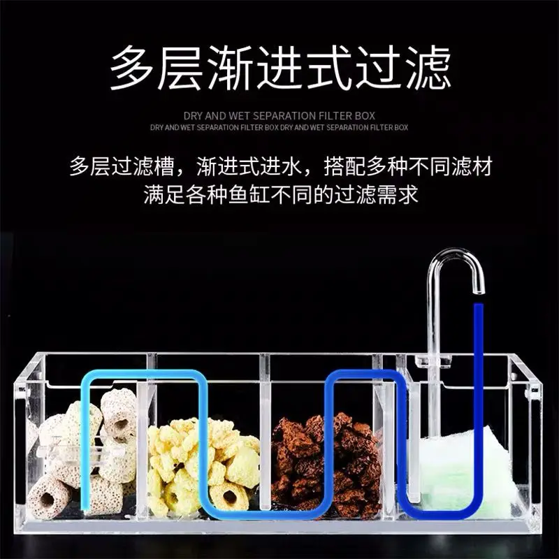 

Fish Tank Accessories, Daquan Aquarium, Drip Overflow Box, Filter Tank, Circulating External Filter, Wall-Mounted Water Purifier