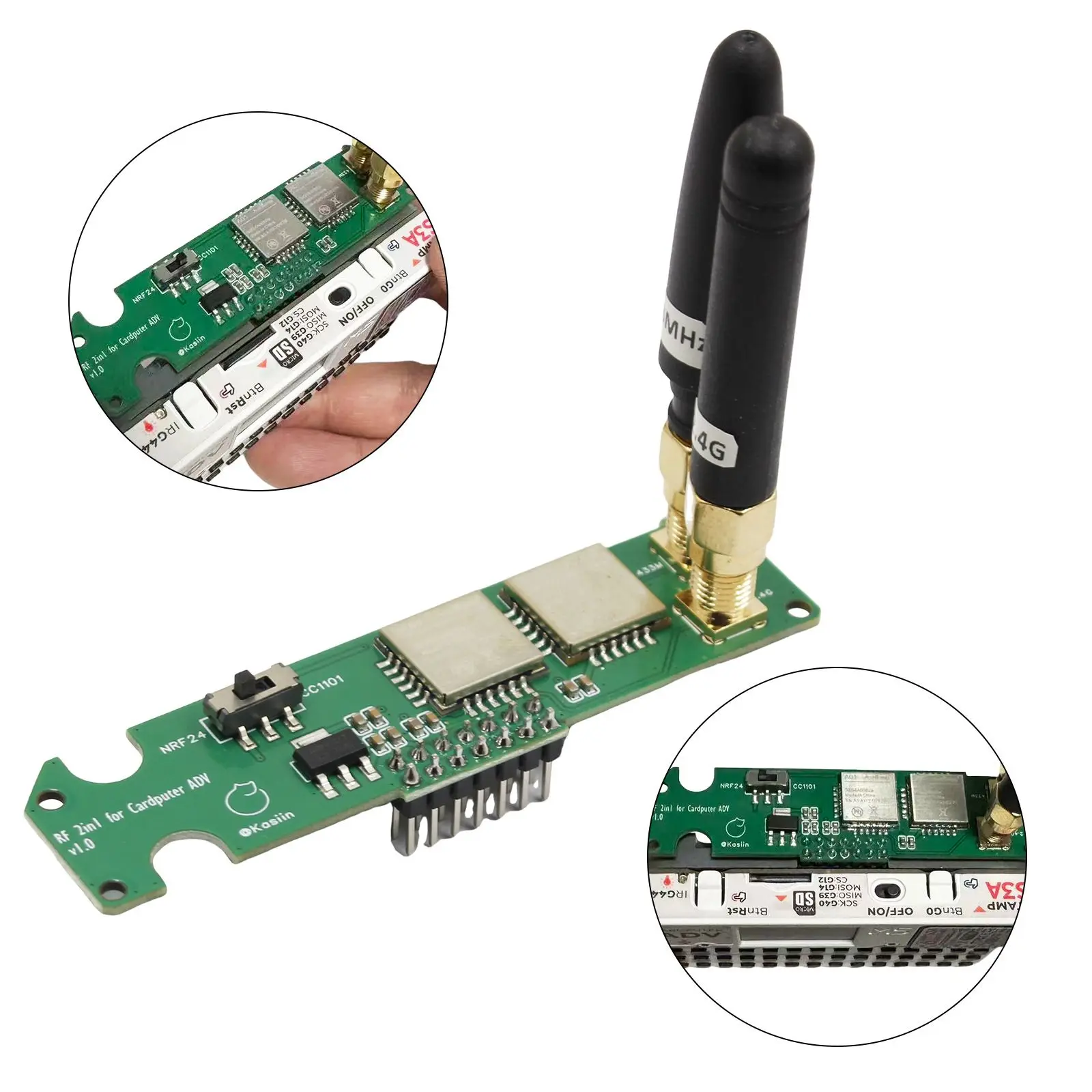 CC1101 & NRF24 2-in-1 ADV RF Testing Module for M5Stack Cardputer SubGHz Transceiver & 2.4G Jammer Works with Bruce Firmware