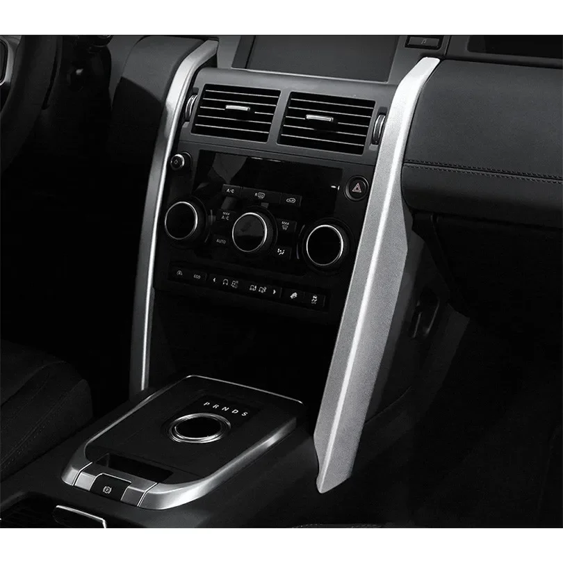 

Для Land Rover Discovery Sport 2015-19, украшение из алюминиевого сплава серебристого/красного цвета, центральное управление автомобилем, Декоративная полоса, крышка, отделка, автомобильные аксессуары