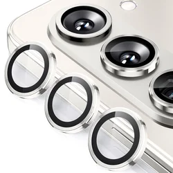 Galaxy Phone Case with Metal Ring and Camera Protectors - Rear HD Lens Glass Accessories - Samsung A37 5G (Siliver)