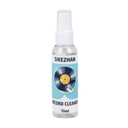 Turntable Record Cleaning Kit - Premium Cleaning Solution with Anti - Static Velvet and Stylus Brushes for Dust and Fingerprint Removal, Enhancing Sound Quality (70ml Record cleaner)