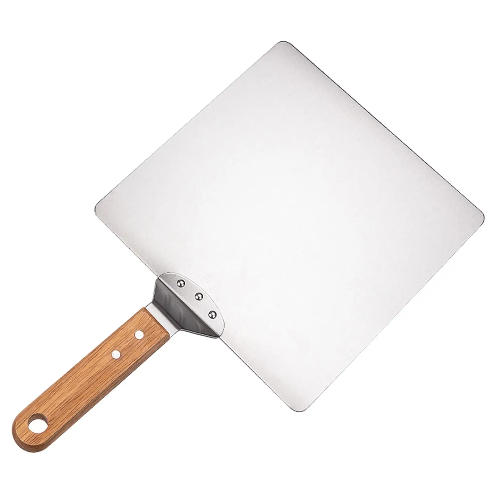10 inch Stainless Steel Pizza Peel Cake Lifter, Kitchen Accessories with Wooden Handle, Pizza Paddle, Transfer Tool