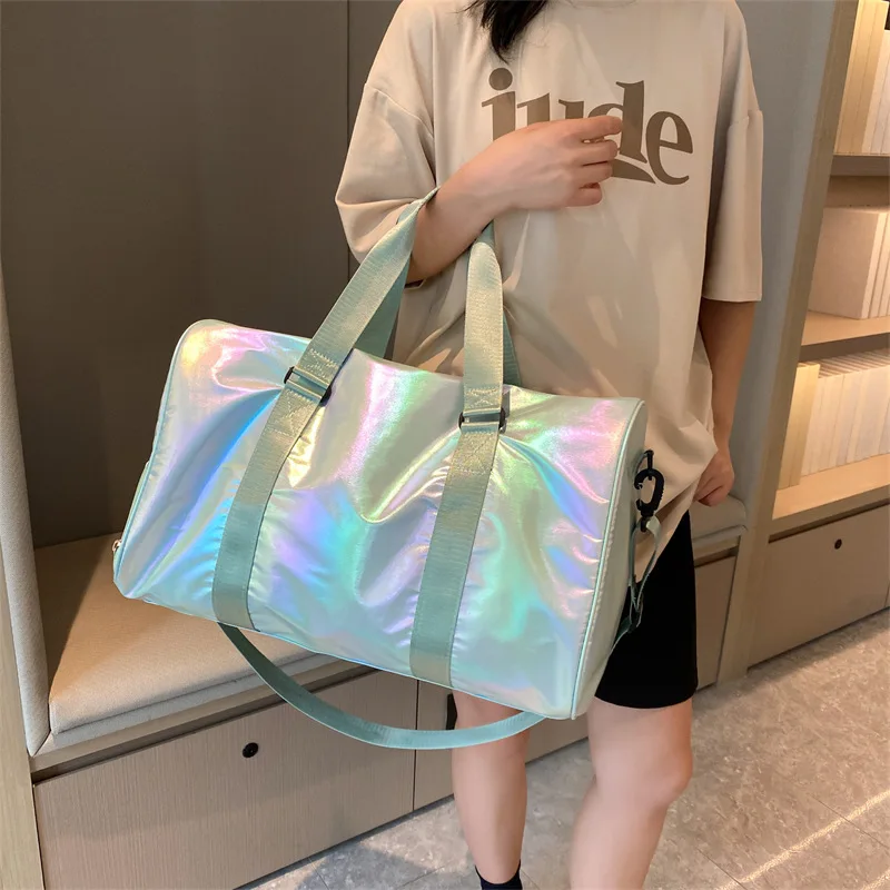 

Women's Travel Bag Large Capacity Shoulder Crossbody Bag with Shoe Compartment Wet and Dry Ladies Sports Swimming Fitness Bag