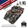 Henglong Sherman M4A3 remote-controlled tank 1:16 Multi functional battle tank model with telescopic gun barrel Toys Model 2