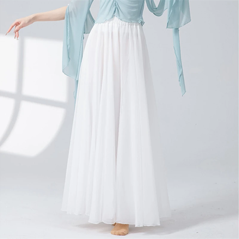 Pantaloni Donne Ampi E Leggeri In Chiffon Per Danza - Doppio Stratto - Foto 4