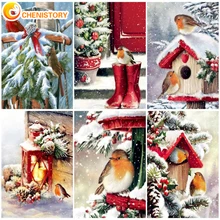 

CHENISTORY Paintings By Numbers Bird Scenery Oil HandPainted Color Animal By Number Home Decor Artwork For Living Room Gift