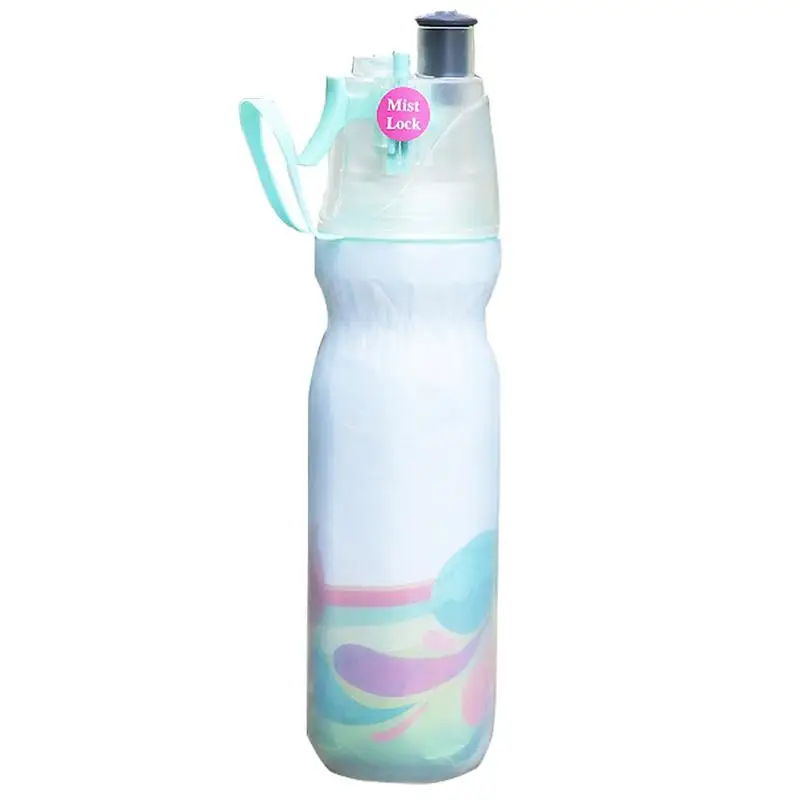 Portable Bike Cycling Sports Water Bottle Spray Cup Outdoor Riding Plastic Cup Spray Bollitore