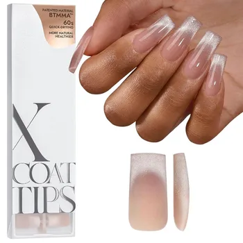 Sheer Nude Square Press On Nails