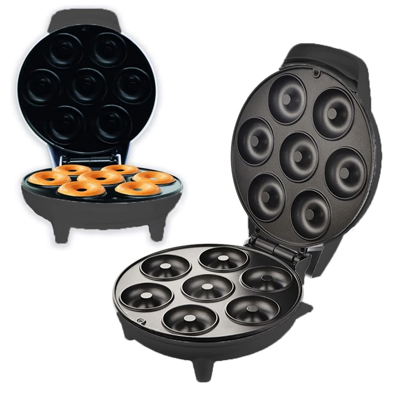 AD24-Electric Mini Donut Maker Machine Non-Stick Coated Breakfast Snacks Desserts Kitchen Appliance