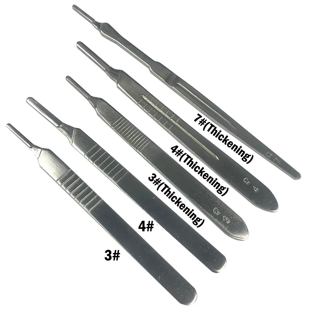 

1Pcs Carbon Steel Scalpel Handle Carving DIY 3/4/7-Type Cutting Hand Tool 121/123/127/138/158mm Silver Blade Handle Replacement