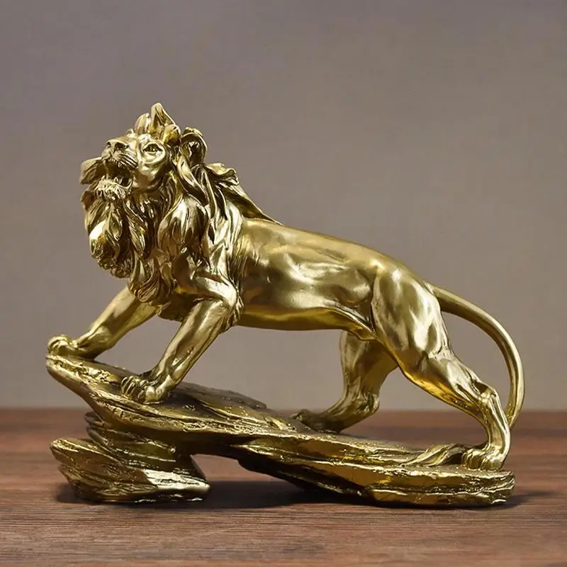 

Resin Lion Figurine Cheetah Figurine Lion Figurines Home Decor Handmade Craft Collectible Figurines Animal Figurines Home Decor