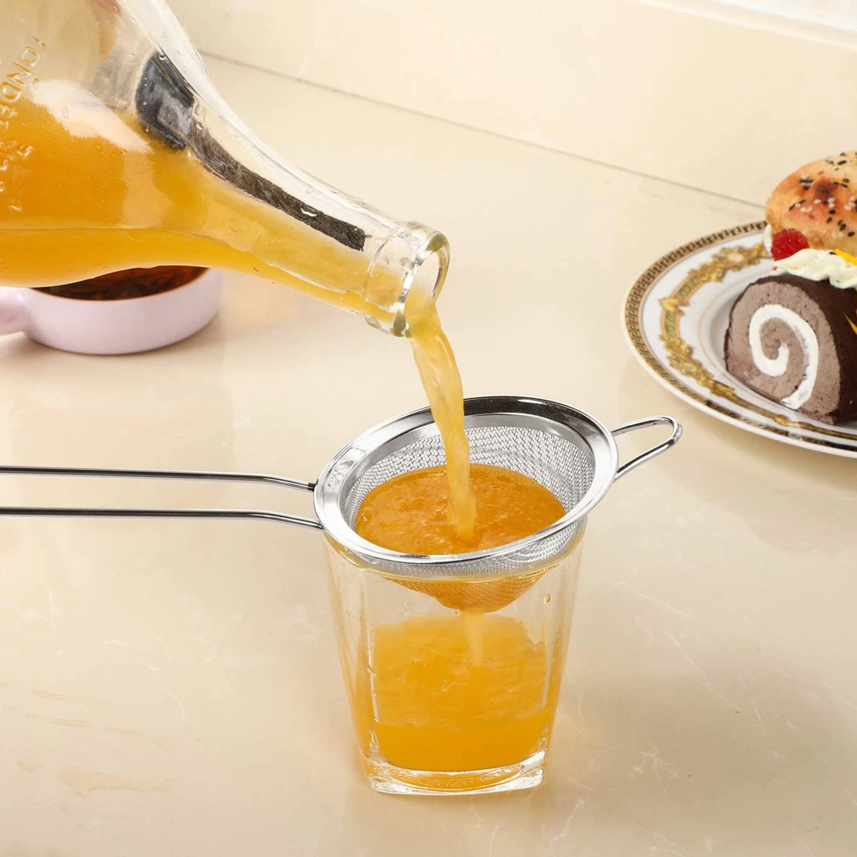304 Stainless Steel Conical Cocktail Strainer Beer Juice Coffee Oil Strainers Bar Tools Cocktail Fine Mesh Spoon Strainer