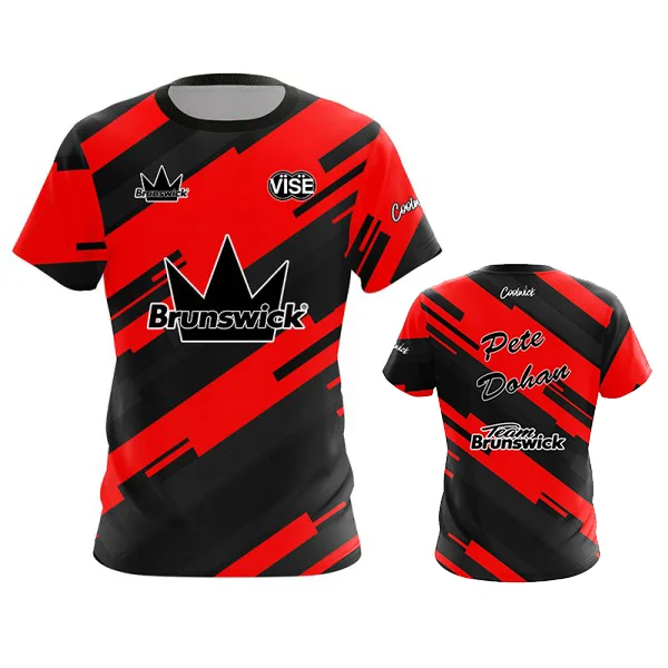 Summer Men's Bowling Jersey Training Clothes 3D Printing Sports T-shirt Short Sleeve Loose Casual Outdoor Sports Top
