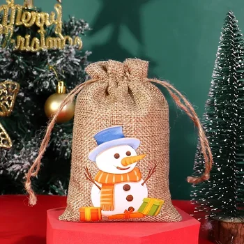 Christmas Advent Bags Burlap Bags Hanging Candy Gift Bags With Drawstring For Kids And Adults