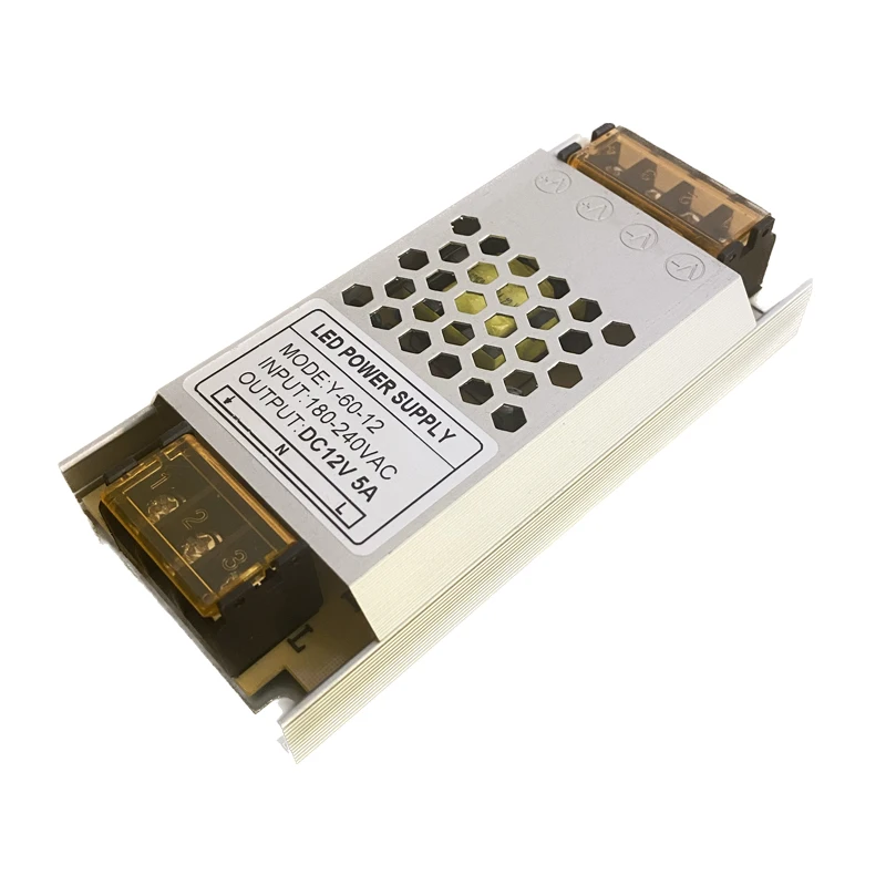 

Mini Size AC/DC Light Box LED Power Supply 220V to 12V 5A 24V Transformer 60W Super Thin Converter for LED Strip Lamp Driver