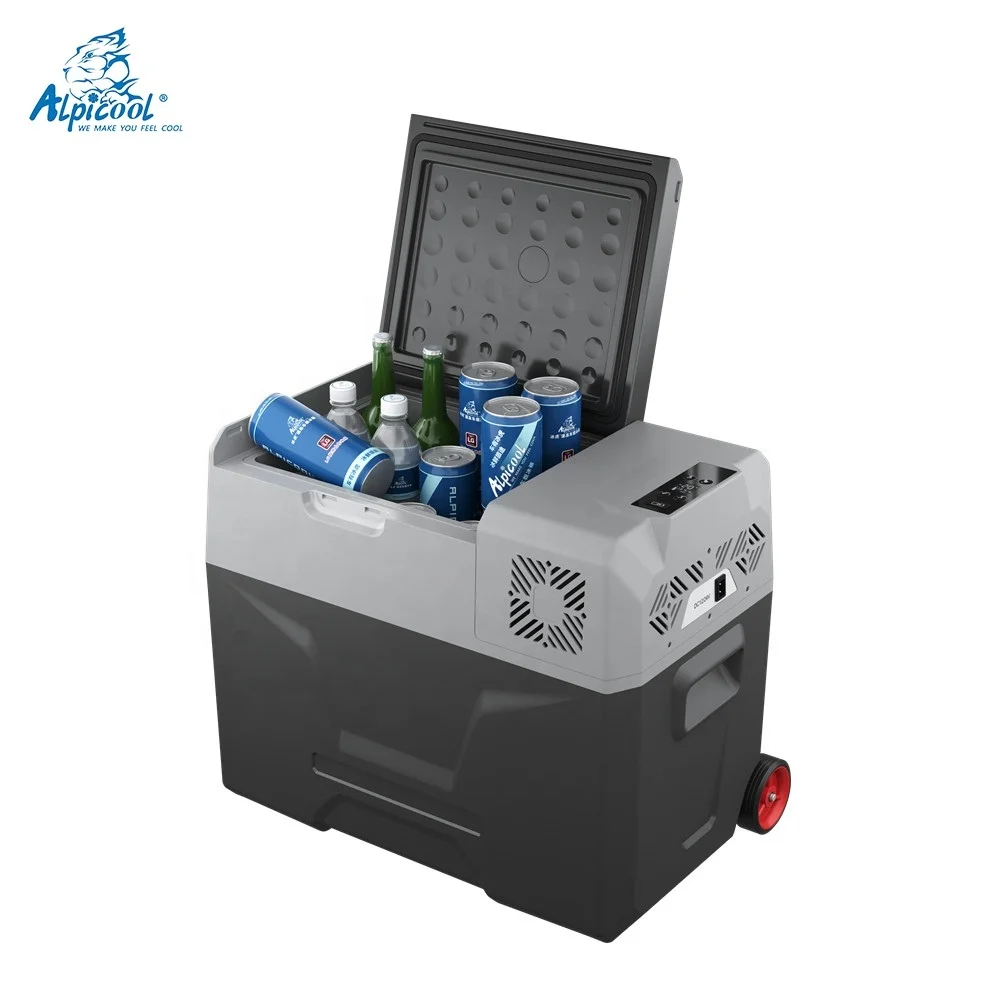 Alpicool Portable Compressor Car Fridge Freezer with Handle and Wheel CX Series 50L