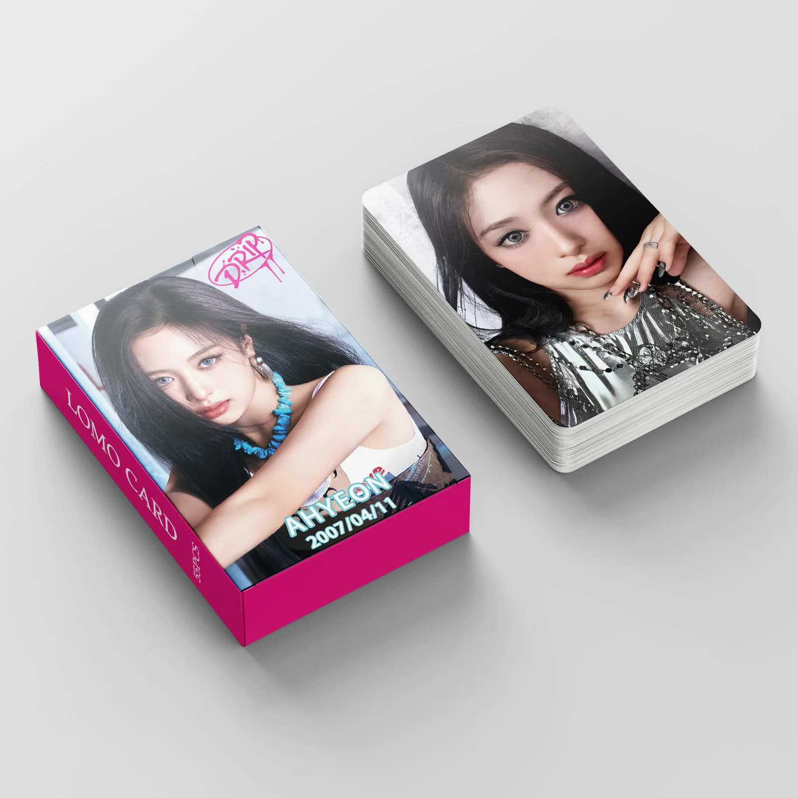 Photocards Collection Photo Card Holder Photocard Holder 55Pcs/Set Kpop Babymonster AHYEON Ahyeon Drip Baby Monster Lomo Card Postcards for Fans Collection Gifts