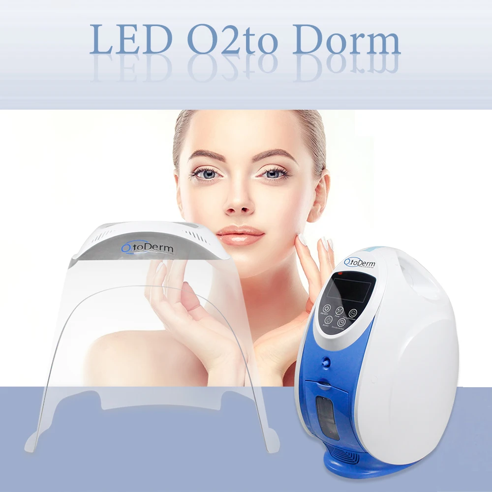 韓国7色led O2toderm酸素治療顔スプレーガンledドームマスク抗