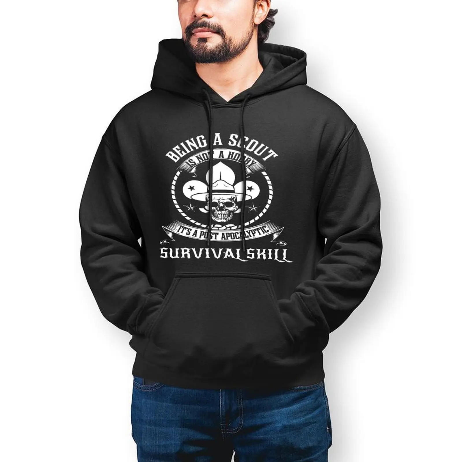 

Boy Scout Streetwear Hoodies Winter Being A Scout Retro Pullover Hoodie Unisex Oversize Casual Printed Cotton Sweatshirts