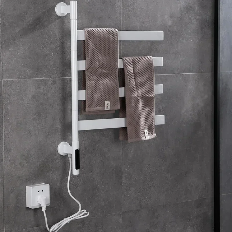 Electric Towel Holder Bathroom Heater Towel Rack Electric Drying Rail Waterproof 220V Touch Digital Display