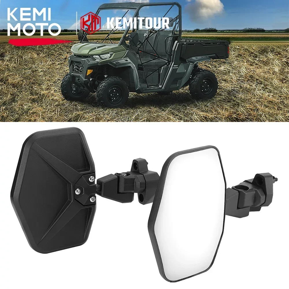 

KEMIMOTO UTV Rear View Side Mirrors #715002459 for Can-Am Defender Max HD5 HD8 HD9 HD10 2016-2023 Work w/ Roof Aluminum