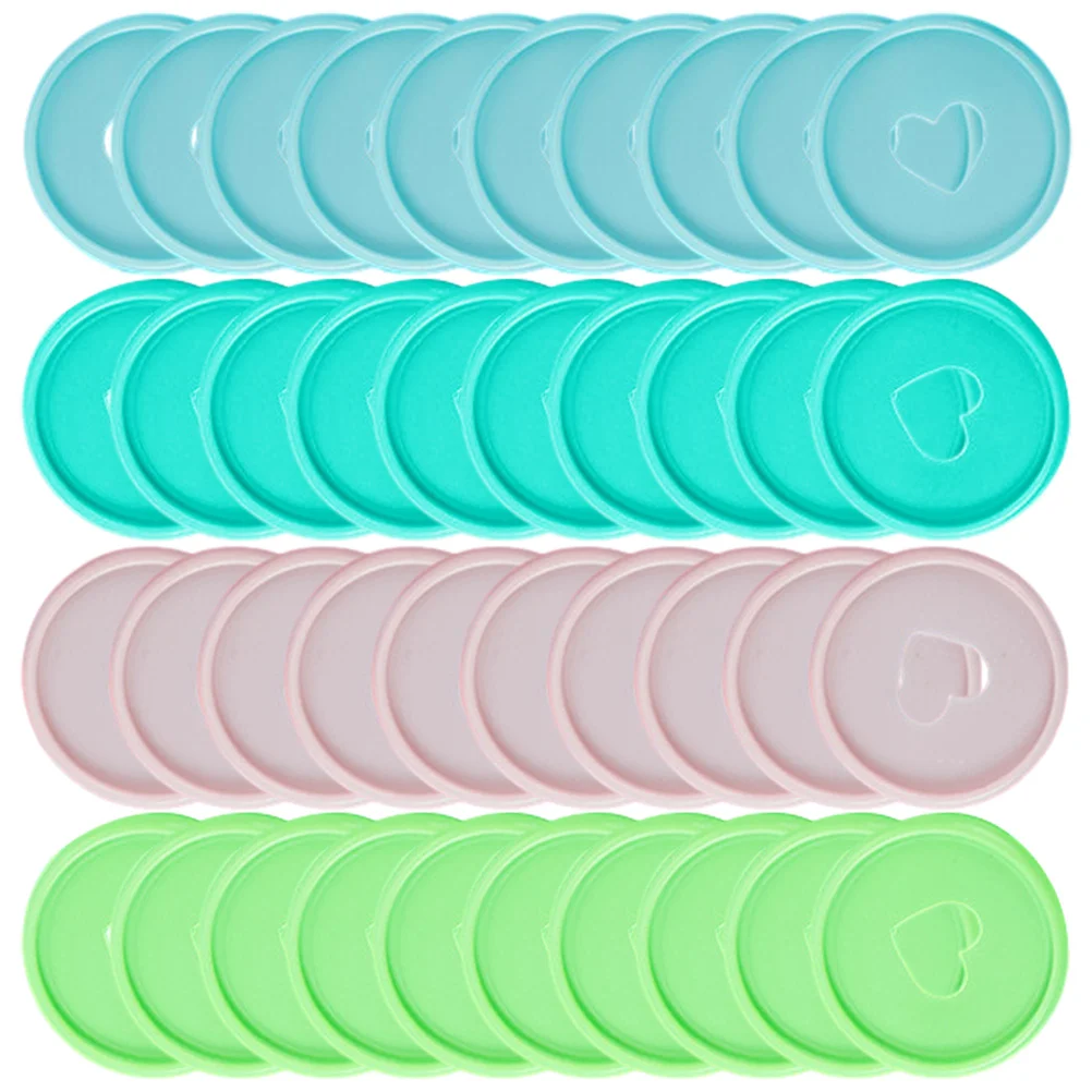 80 Pcs Macaron Color Binder Rings Planner Binding Discs Heart Shaped Book Discs Small Binder Buckles Office Binding Supplies