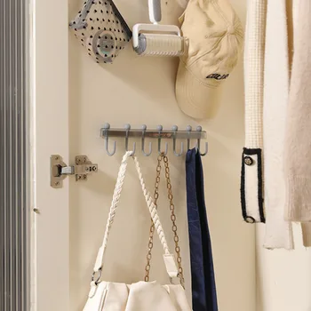 1PC No Punching Required Kitchen Hooks Slide Removable Wiping Cloth Pot Shovel Carrier Kitchenware Storag