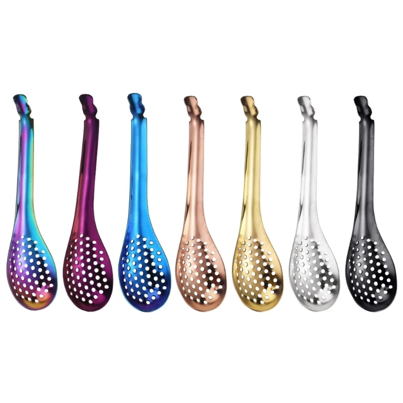 

Stainless Steel Spherification Spoon Caviar Colander Kitchen Slotted Bar Spoon
