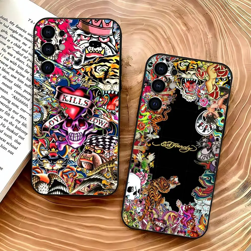 Stylish Ed Hardy Silicone Soft Phone Case