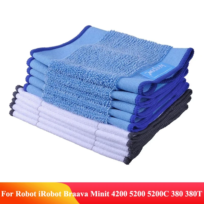 

Microfiber Wet Dry Dweeping Pro-Clean Mop Cloths Rags Parts For Robot iRobot Braava Minit 4200 5200 5200C 380 380t Accessories