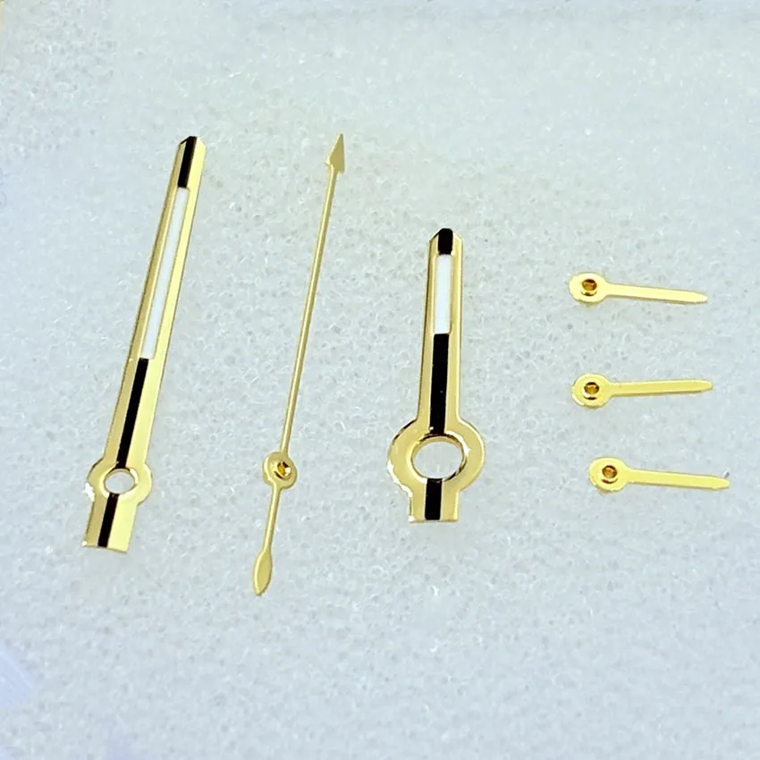 Elegant VK63 Watch Hands Accessories - 6-Piece Set in Gold, Silver, and Rose Gold Finishes