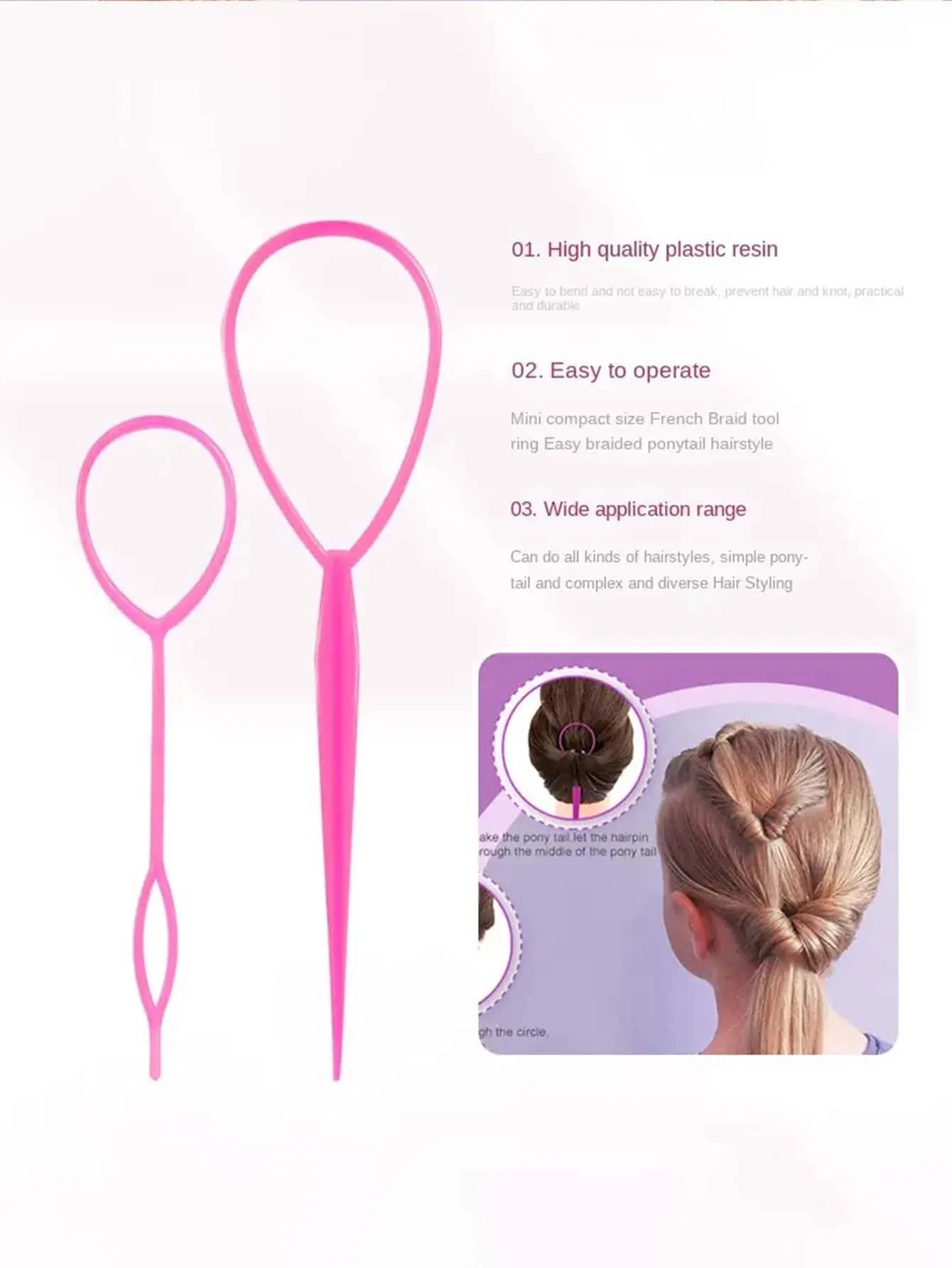 4 قطعة أداة الحياكة الفرنسية الصلب إبرة ذيل الماوس...