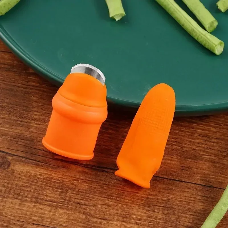 Finger Protector Silicone Thumb Cutting Knife Protector Gears Vegetable Harvesting Knife Pinching Plant Blade Scissors Gloves